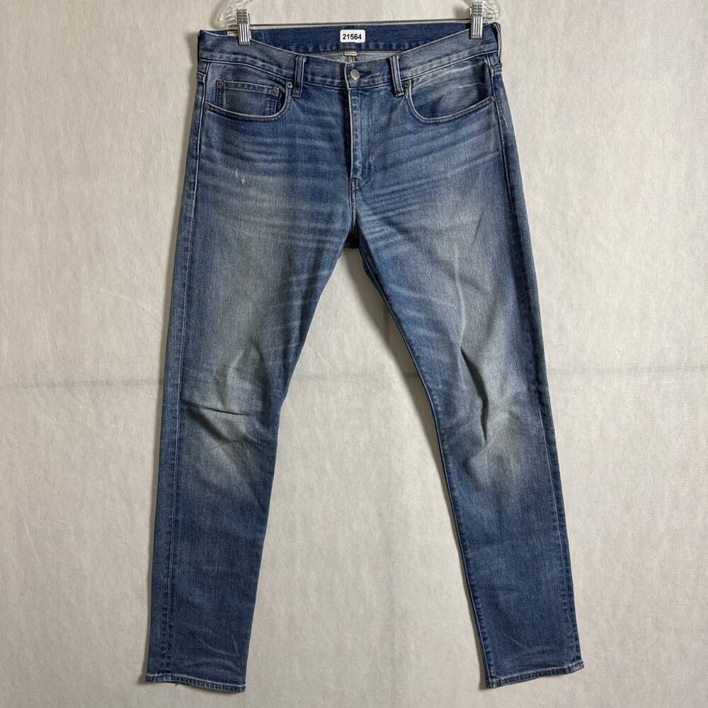 J.Crew Men's Size 34x34 Blue Denim 484 Stretch Narrow Leg Jeans